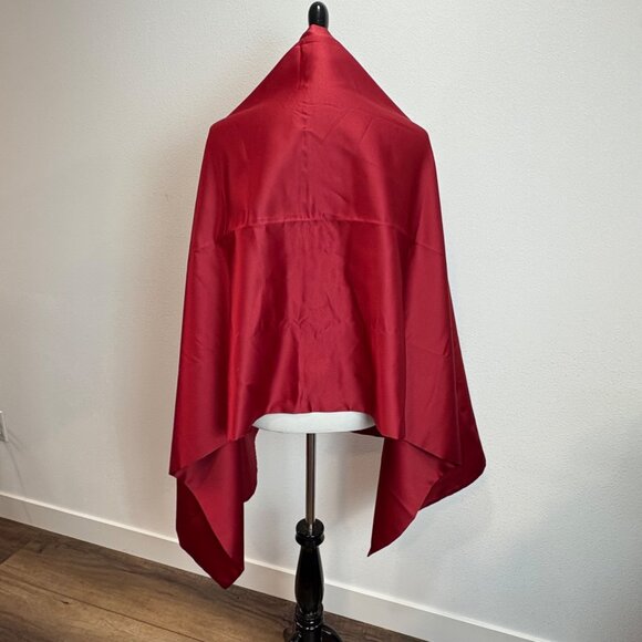 Jessica McClintock Red Strapless Gown & Shawl Lace Satin Size 8 Glam Formal - Picture 16 of 16